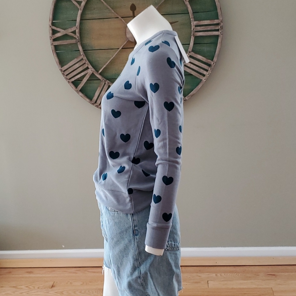Chaser sweatshirt with blue heart print - Picture 4 of 12